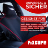 fixcape Neoprene, Vergleichssieger Autositzbezüge universal wasserdicht, Autositzschoner Schonbezug Vordersitze schwarz-rot