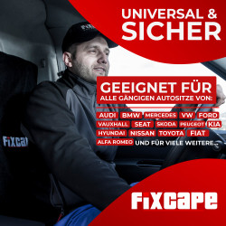 fixcape Baumwolle Autositzbezug Schonbezug Autositz für Vordersitze universal grau