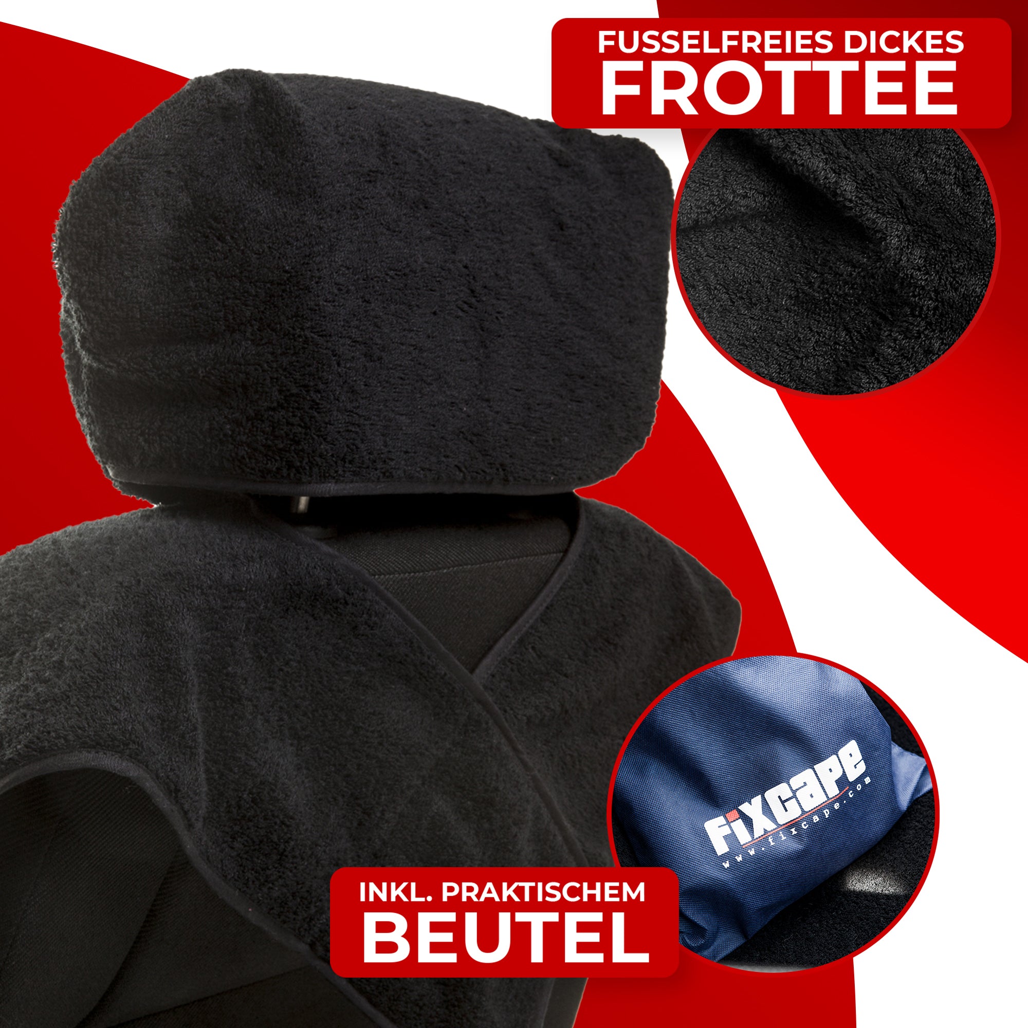 fixcape Autositzbezug aus Baumwolle universal schwarz