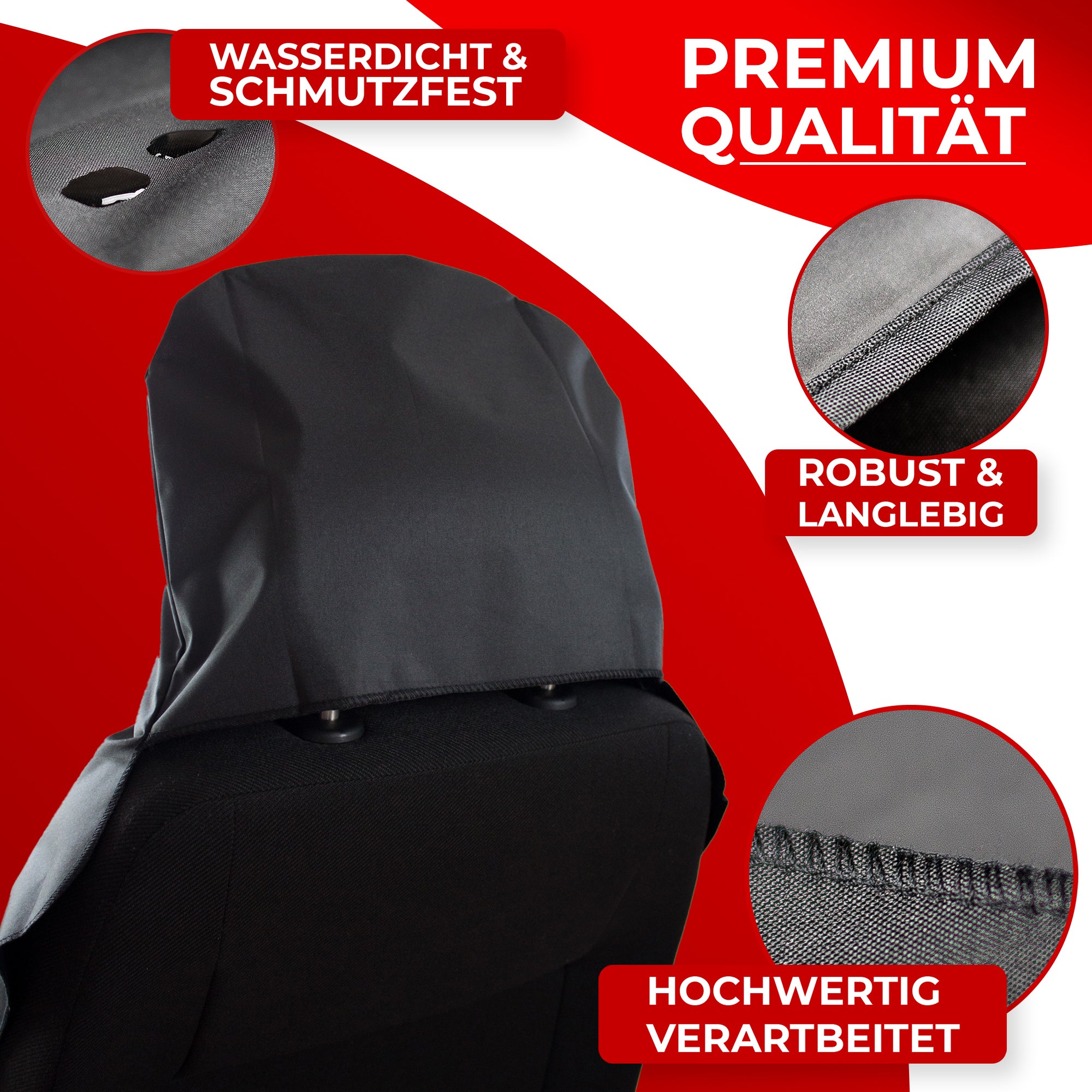 fixcape Pro Sitzschoner Auto aus beschichtetem Polyester Auto-Schonbezug universal